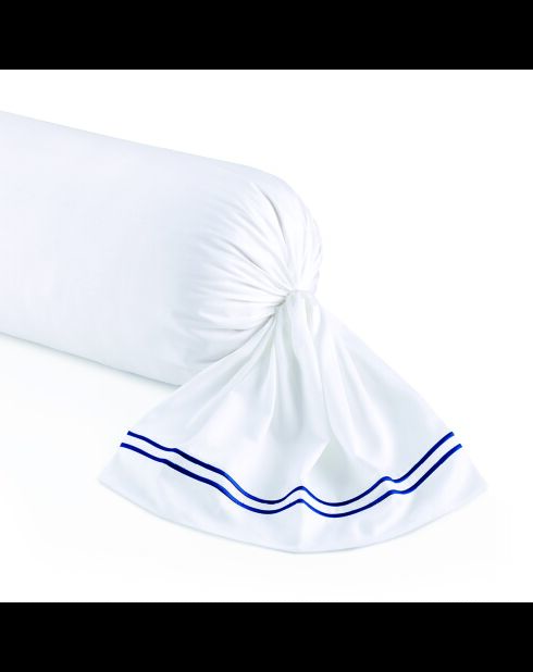 Custodia in cotone satinato - Cannes Blu scuro/Bianco - 43x210 cm