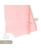 Gant de toilette coton peigné - Nuage Rose saumon - 2x(15x21 cm)