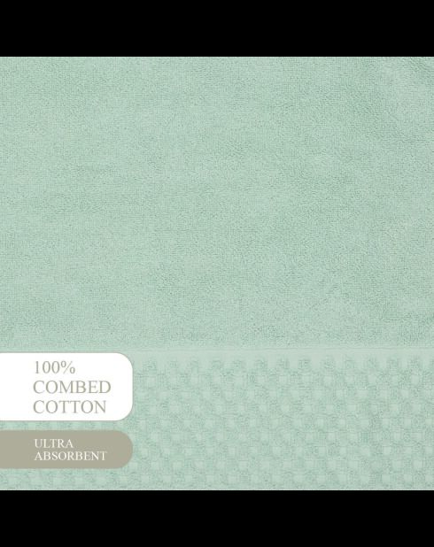 Tapis de bain coton - design 18 Menthe - 50x70 cm