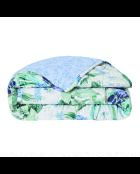Beddensprei van katoensatijn - Jardin du Paradis Blanc - 220x250 cm