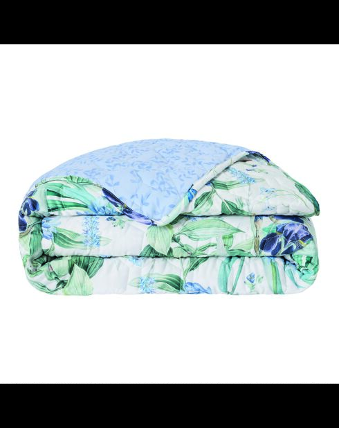 Beddensprei van katoensatijn - Jardin du Paradis Blanc - 220x250 cm