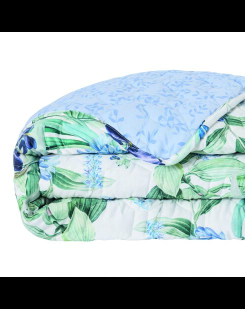 Beddensprei van katoensatijn - Jardin du Paradis Blanc - 220x250 cm