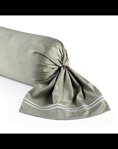 Custodia in cotone satinato - Cannes White/Taupe - 43x210 cm