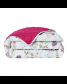 Beddensprei van katoensatijn - Melodic Wing White - 220x250 cm