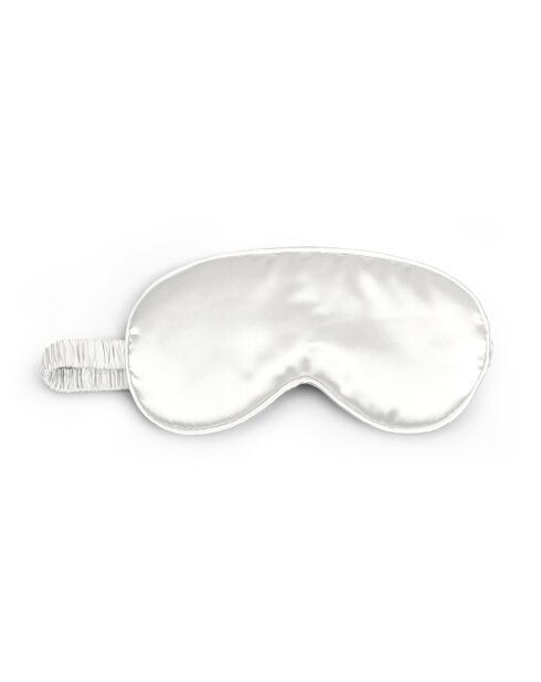 Masque de nuit en soie - Lunea Blanc - 8.5x20.5 cm