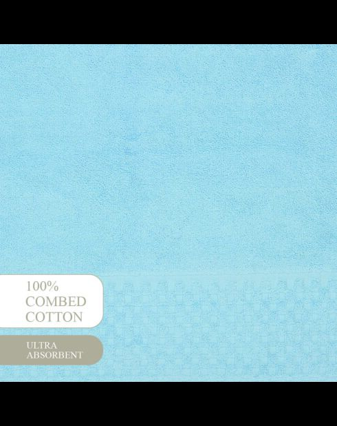 Tapis de bain coton - design 18 Poudre bleu - 50x70 cm