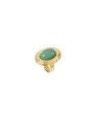 Eden Ovaler Ring aus Gold/grünem Feingold