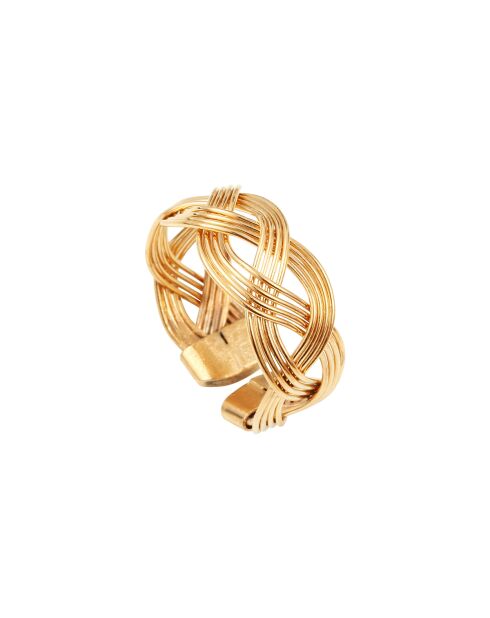 N°6 feiner vergoldeter verstellbarer Ring