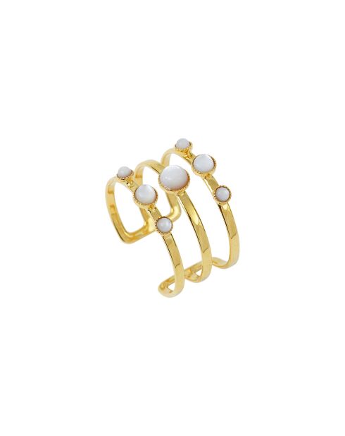 Tribale ring in fijn goud/witgoud