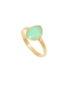 Victoria goud/groene fijne gouden ring