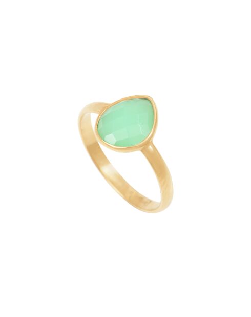 Victoria goud/groene fijne gouden ring