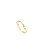 7bis verstellbarer Ring aus vergoldetem Feingold