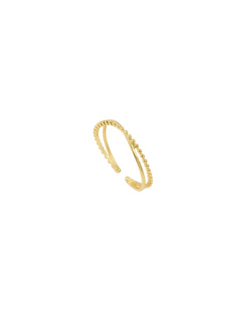 7bis verstellbarer Ring aus vergoldetem Feingold