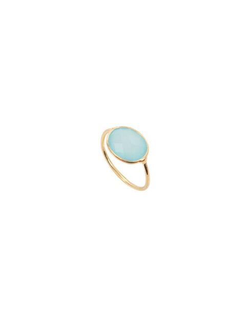 Anillo Serti modelo grande en oro fino/oro azul