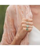 Anillo Serti modelo grande en oro fino/oro azul