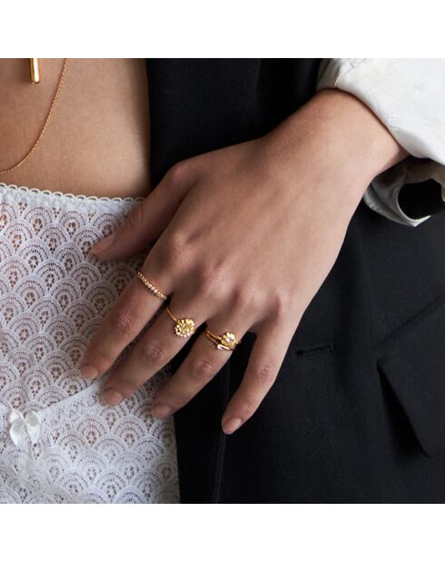 Elf goud/witte fijngouden ring