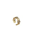 Gouden roestvrijstalen golvende taillering