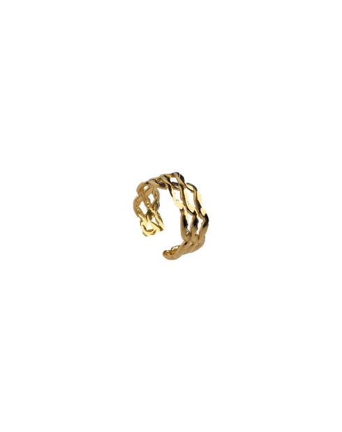 Gouden roestvrijstalen golvende taillering