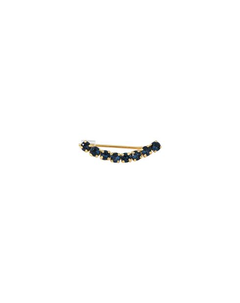Ohrring aus Parisgold/blauem Feingold