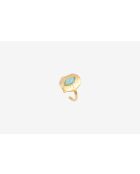 Anillo Iris en oro fino y azul