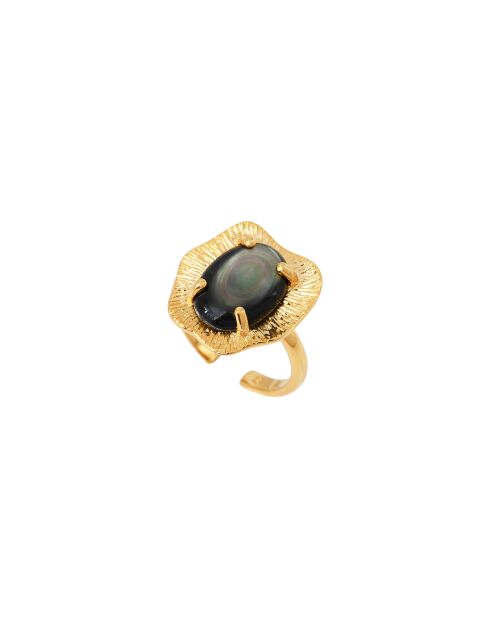 Swann goud/witte fijne gouden ring
