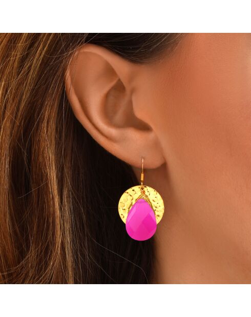 Par de pendientes Tresgout en oro fino/oro rosa
