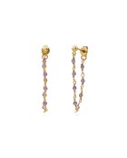 Par de pendientes Roxane en oro fino/oro morado