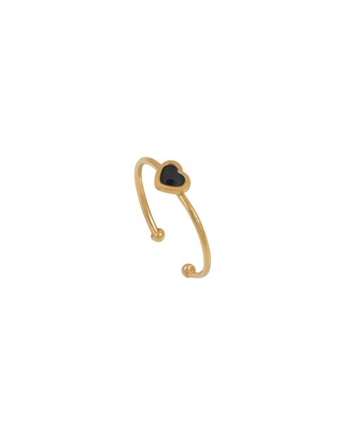 Schöner gold/schwarzer Feingoldring