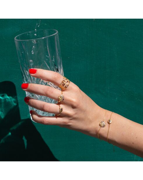 Pulsera Eleven oro/oro fino azul