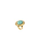 Anillo Eden Ovalado en oro fino y azul