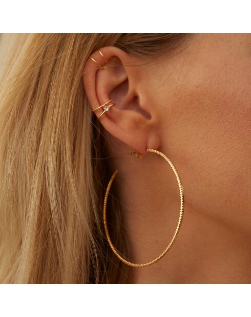 Mini 1 gouden zilveren oorring