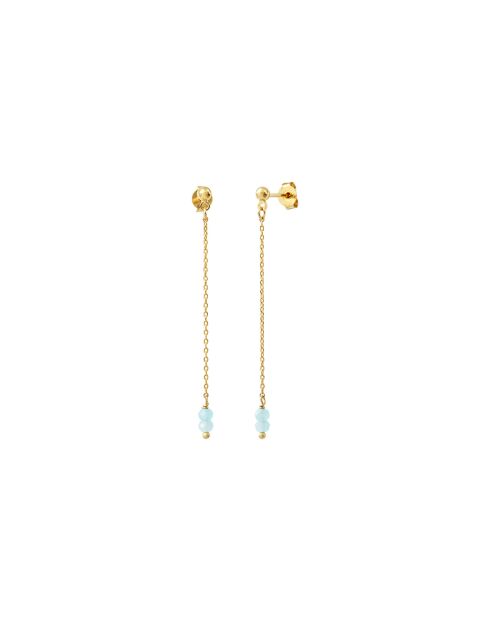 Pendientes Venus en oro fino/oro azul