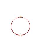 Bracelet cordon Etoile Creuse à l'or fin doré/rouge