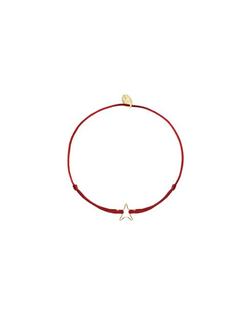 Hohles Sternschnurarmband aus Feingold/Rotgold
