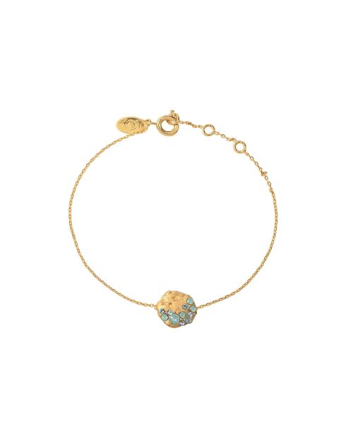 Bracelet Seven à l’or fin doré/bleu