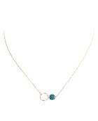 Fiji goud/blauwe fijne gouden ketting