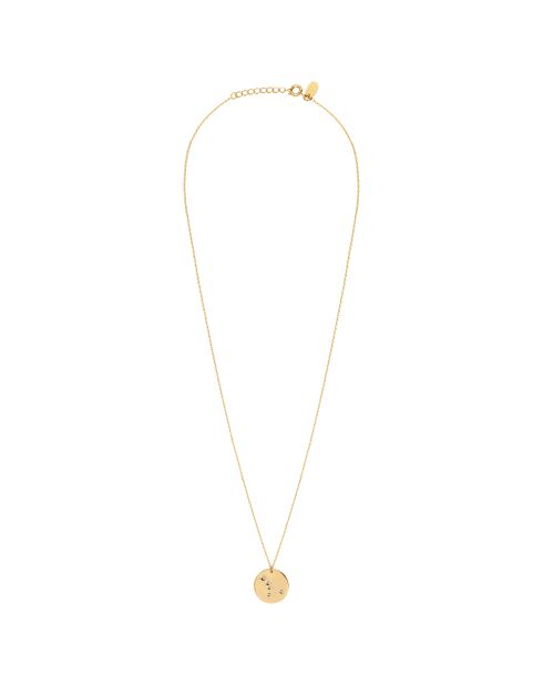 Collana Cancer Galaxy in oro fino e decorata con cristalli Swarovski dorati