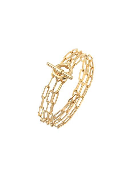 Collier/bracelet 3 tours Janis à l'or fin doré