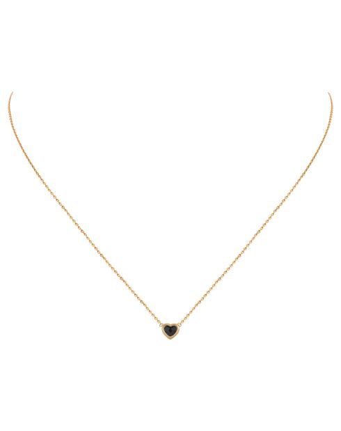 Schöne Halskette aus goldenem und schwarzem Feingold
