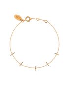 Disco-Barette-Armband aus Messing mit Feingold