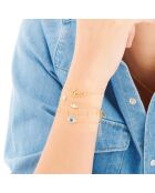Disco-Barette-Armband aus Messing mit Feingold