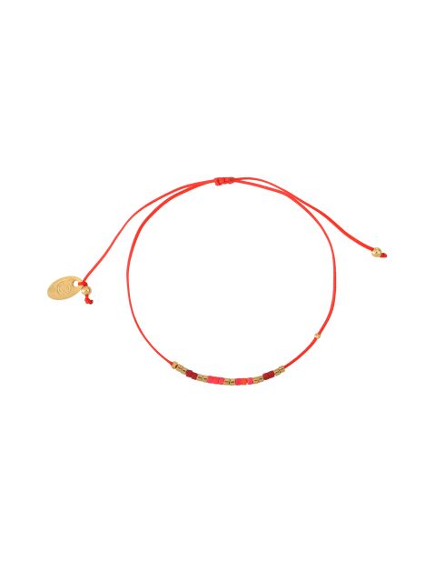 Kordelarmband Alexandra aus Feingold/Rotgold
