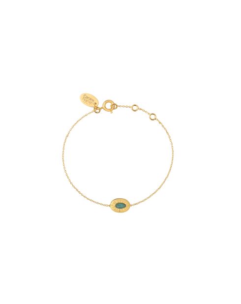 Pulsera Iris en oro fino y azul