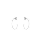 Pendientes de aro plateados PM Disco