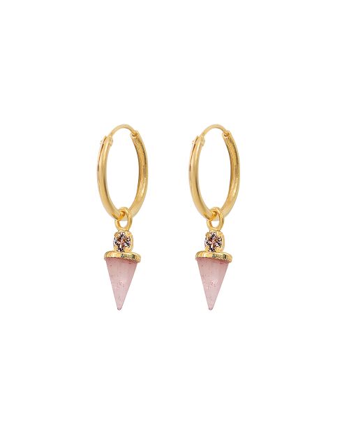 Scherpe mini-hoepels in goud/roze fijn goud