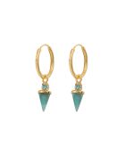Sharp mini gouden goud/blauwe oorringen