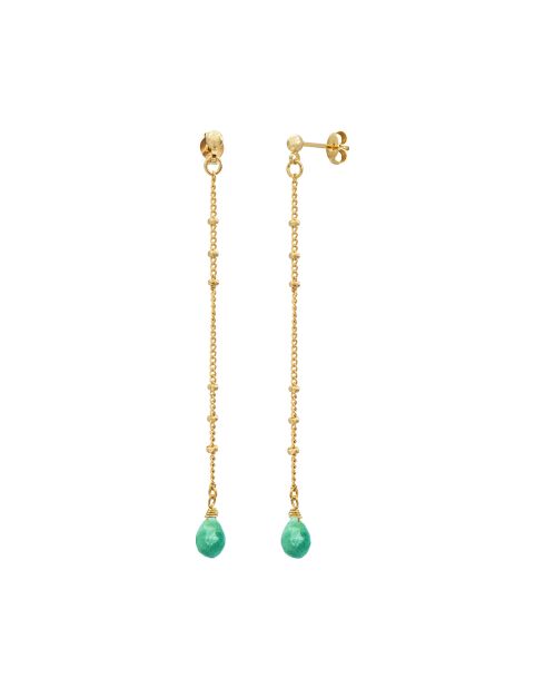 Pendientes Danaé en oro fino y azul