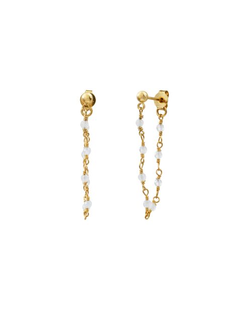 Par de pendientes Roxane en oro fino/oro azul