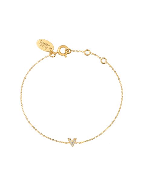 Bracelet Bella à l’or fin doré/blanc