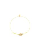 Awa Cauri Armband aus Feingold/gelber Kordel
